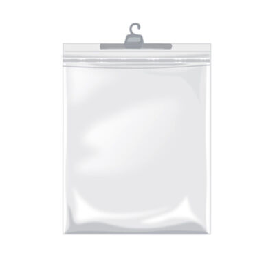 bolsa de plastico con adhesivo y percha SORIA